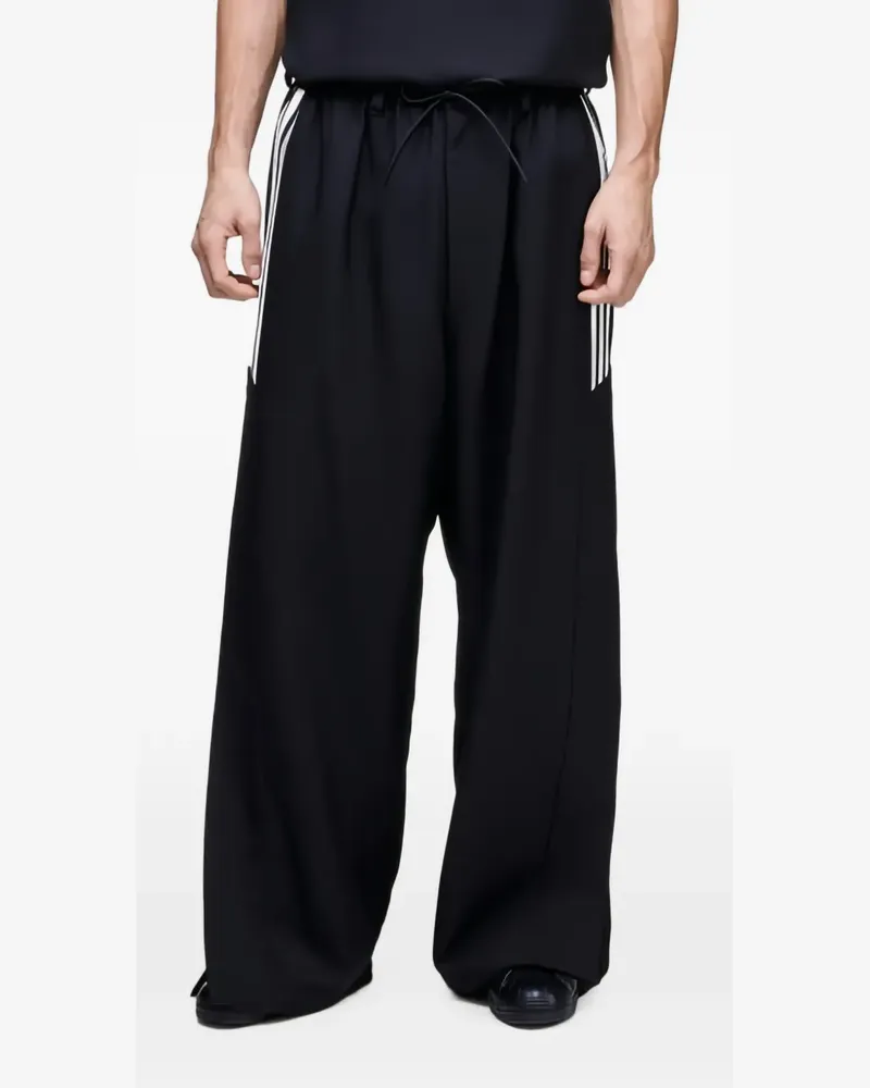 Y-3 Gestreifte Hose - Schwarz Schwarz