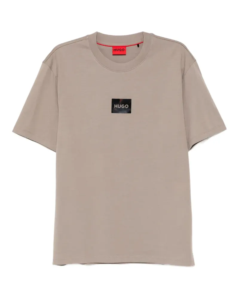 HUGO BOSS logo-patch T-shirt - Nude Nude