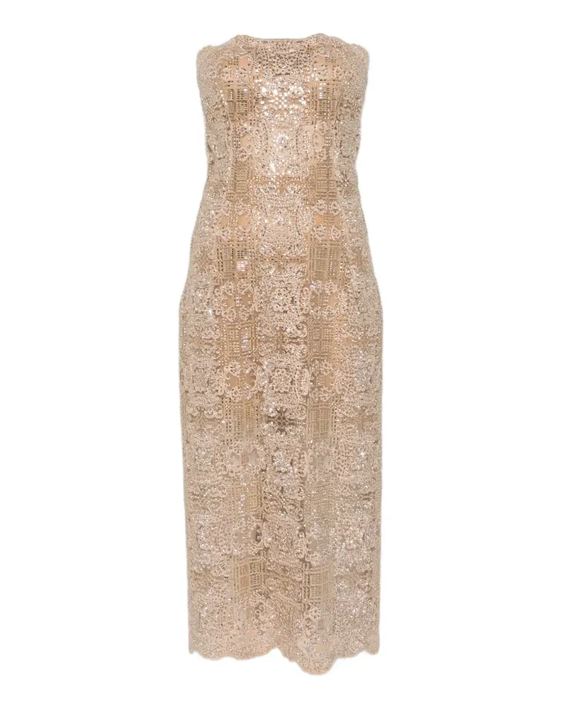 Ermanno Scervino strapless midi dress - Nude Nude
