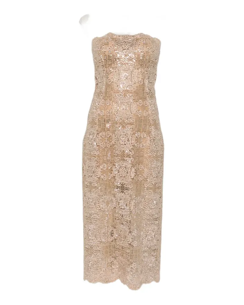 Ermanno Scervino strapless midi dress - Nude Nude