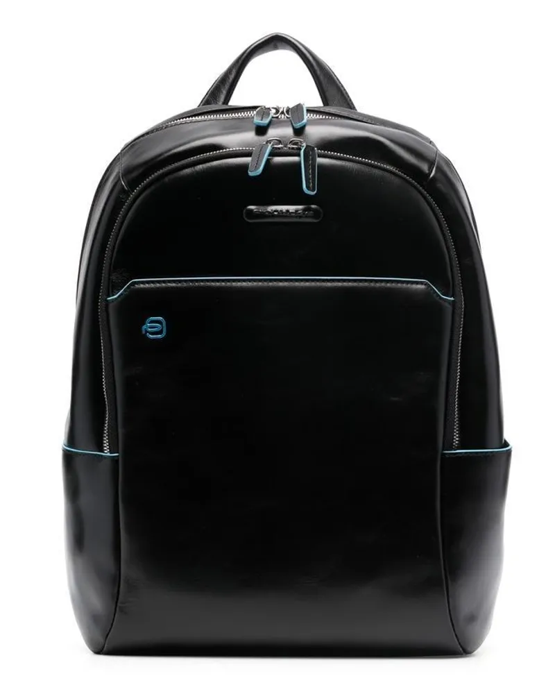 Piquadro Rucksack aus Leder - Schwarz Schwarz