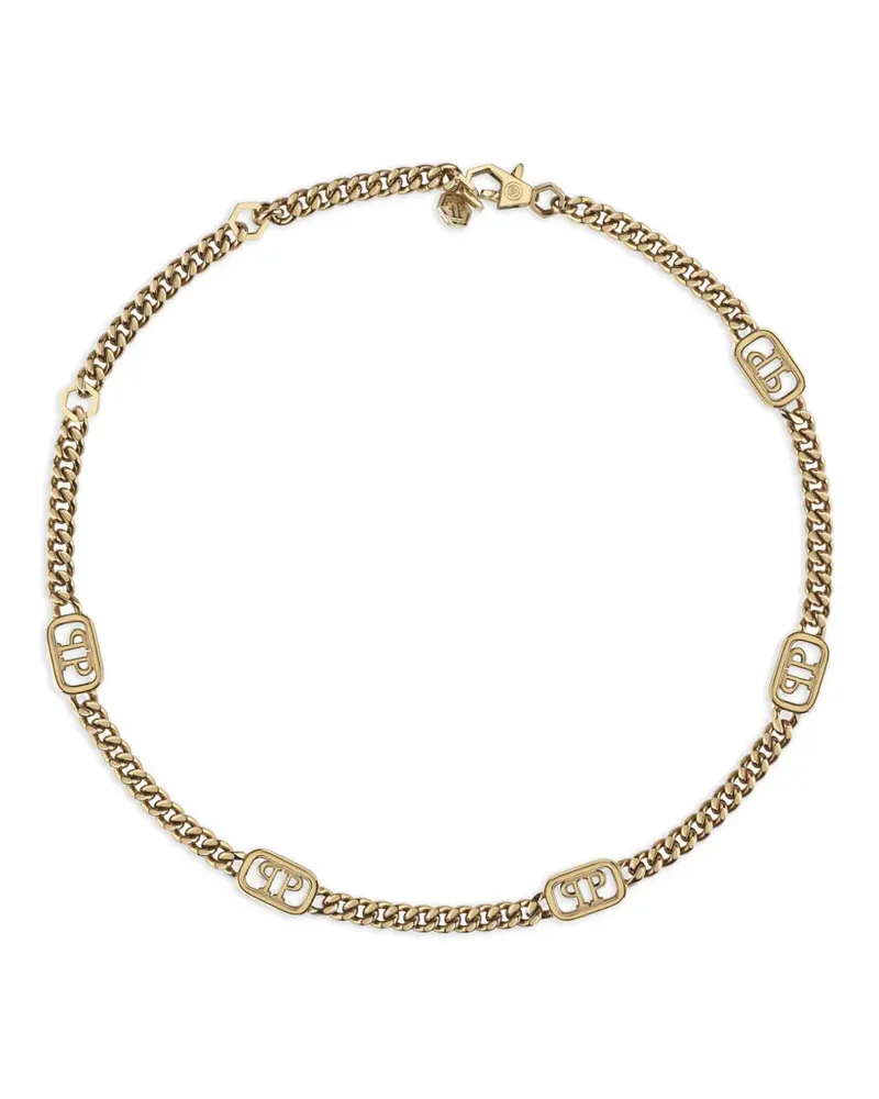 Philipp Plein Plein Halskette mit Logo-Schild - Gold Gold