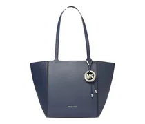 Mittelgroße Jordi Tote Bag mit Logo-Anhänger - Blau