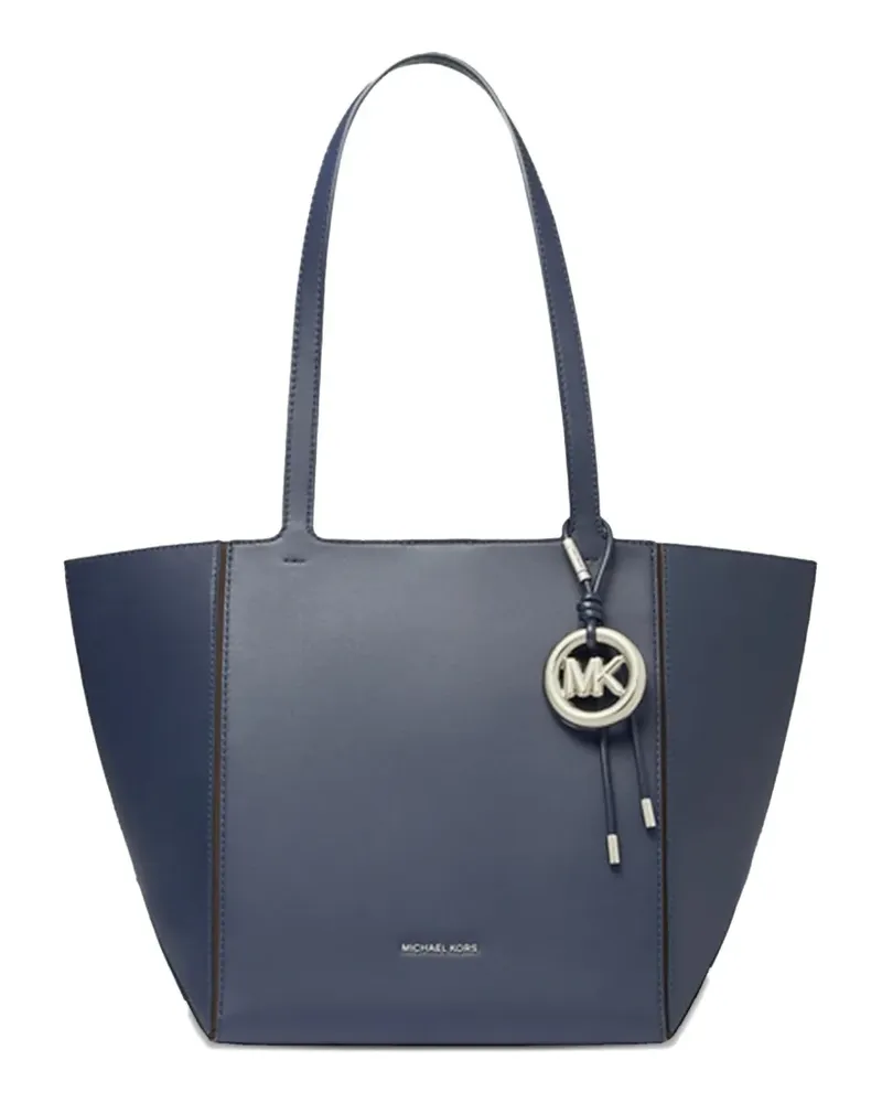 Michael Kors medium Jordi logo-charm leather tote - Blau Blau