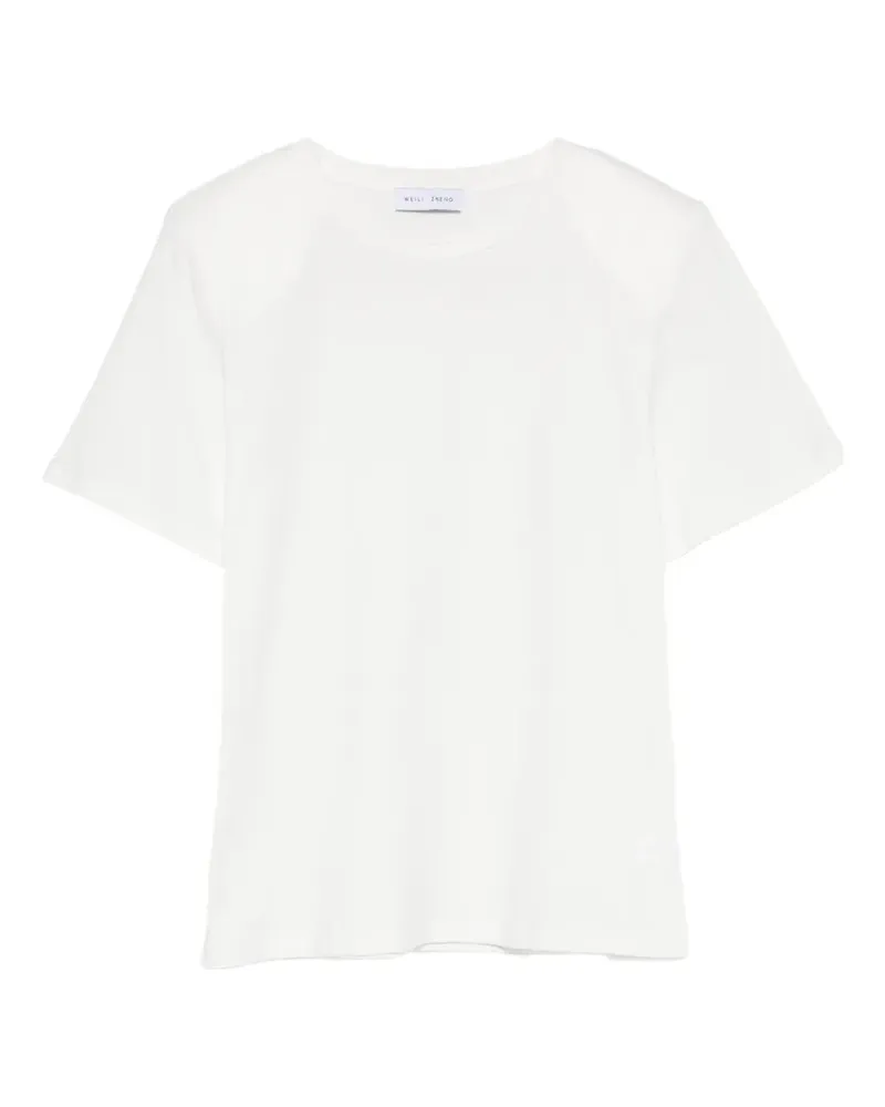 Weili Zheng padded-shoulder T-shirt - Weiß Weiß