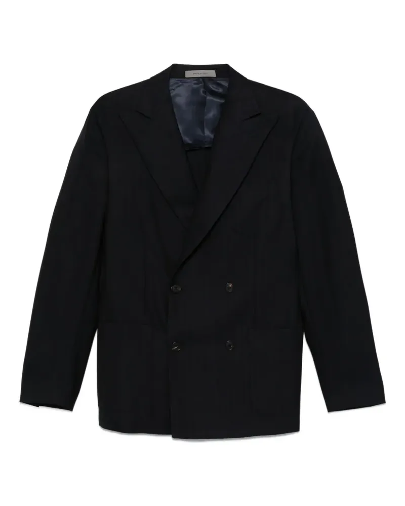 Corneliani Doppelreihiges Sakko mit Nadelstreifen - Blau Blau