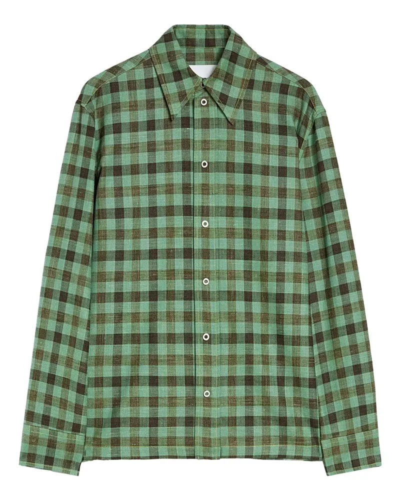 Jil Sander Kariertes Hemd - Grün Grün