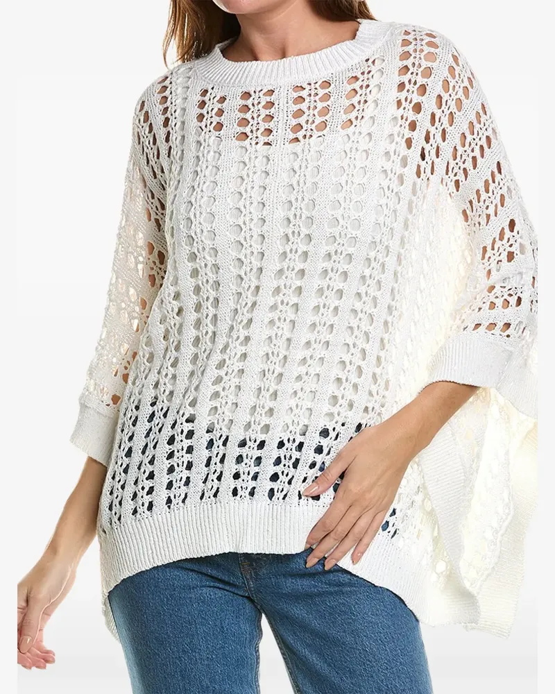 Brunello Cucinelli open-knit top - Weiß Weiß