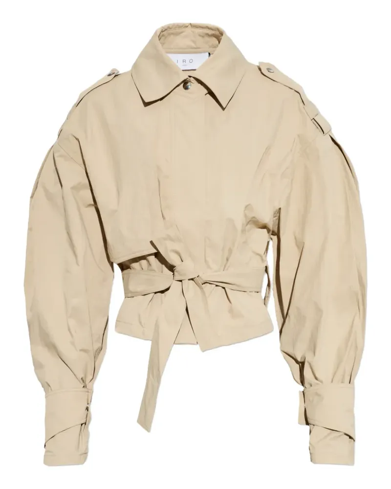 IRO belted puff-sleeve jacket - Nude Nude