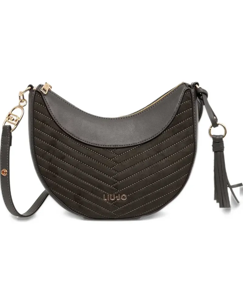 Liu Jo chevron-quilted tassel-detail crossbody bag - Braun Braun