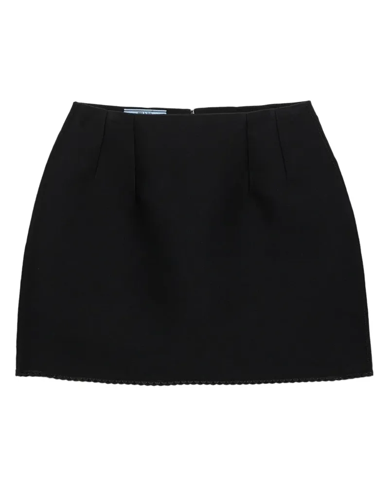 Prada lace-detail mini skirt - Schwarz Schwarz