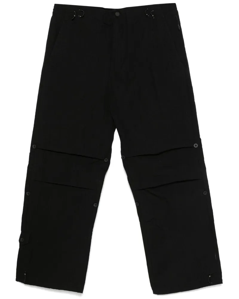 maharishi Hose mit Bundfalten - Schwarz Schwarz
