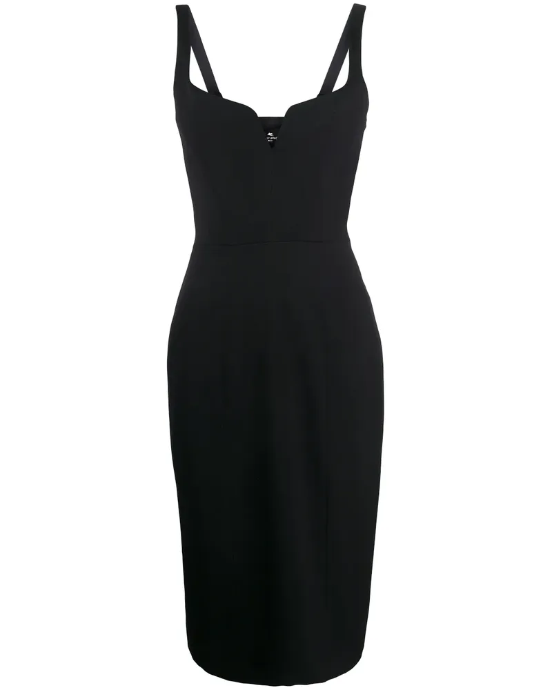 Etro Cocktailkleid mit eckigem Ausschnitt - Schwarz Schwarz
