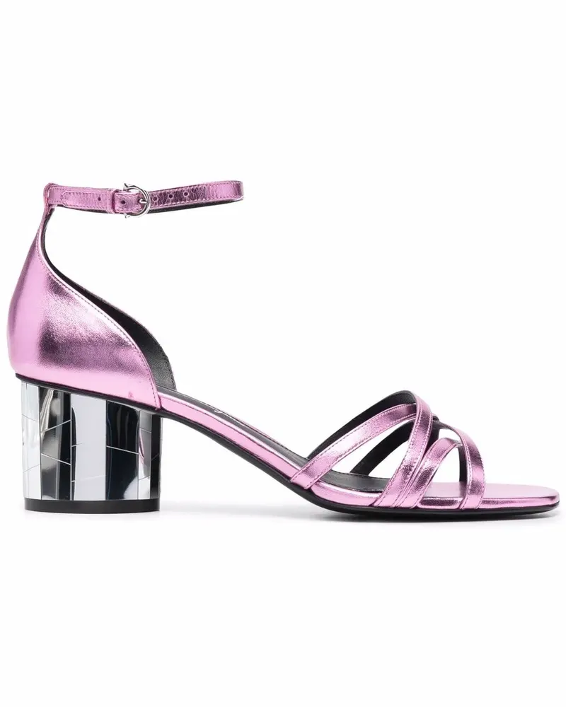 Ferragamo Sandalen mit verspiegeltem Absatz - Rosa Rosa