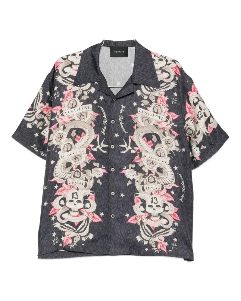 John Richmond short-sleeve shirt - Schwarz Schwarz