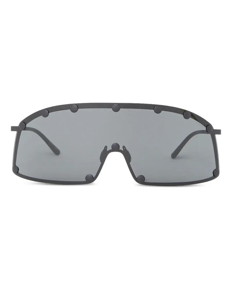 Rick Owens Shielding Sonnenbrille - Schwarz Schwarz