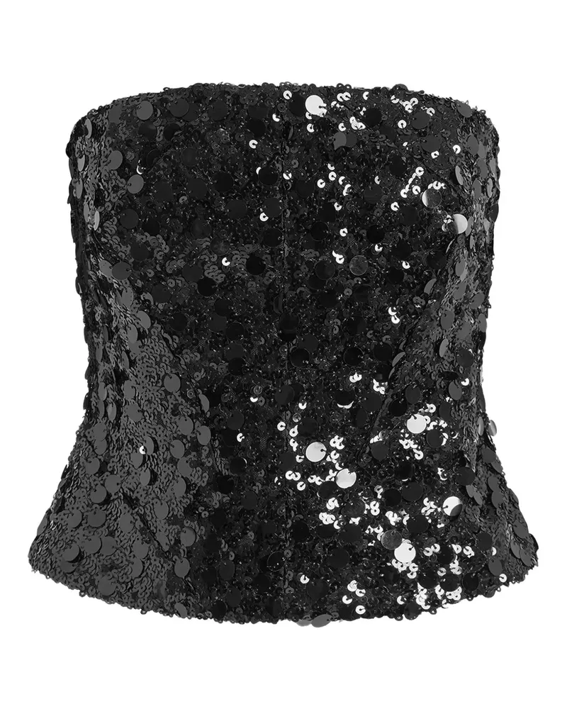 16ARLINGTON Anieri Oberteil mit Pailletten - Schwarz Schwarz