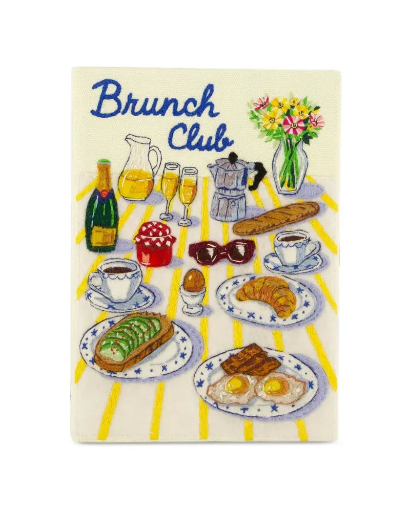 Olympia Le-Tan Brunch Club Clutch mit Stickerei - Gelb Gelb