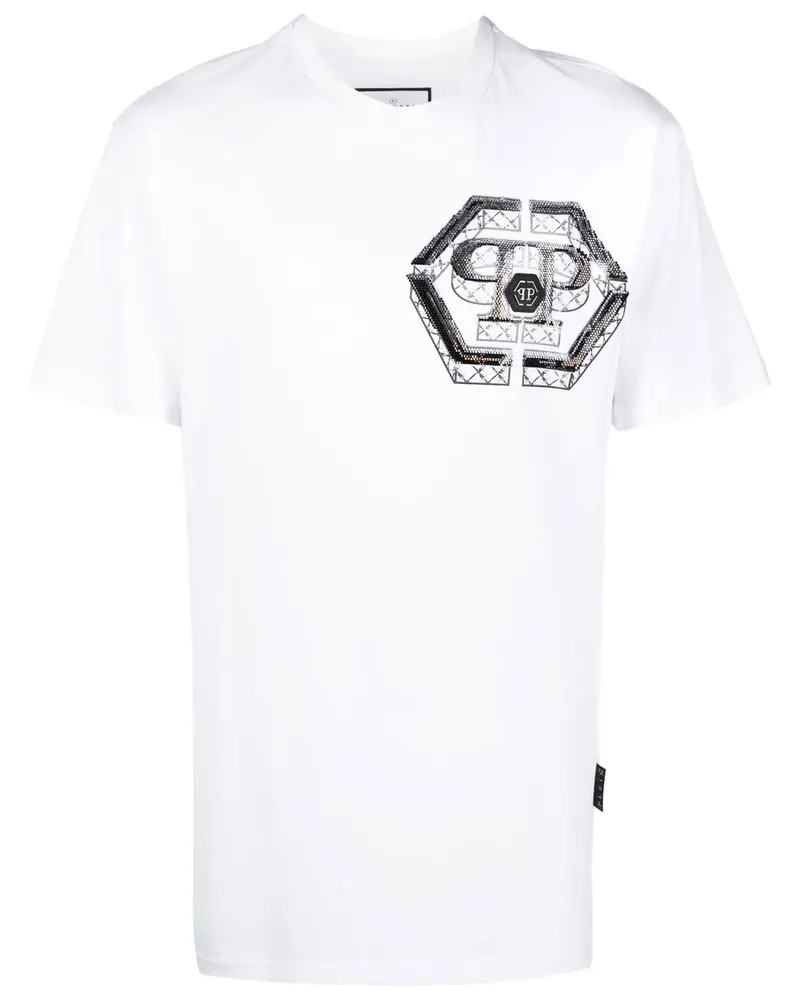 Philipp Plein T-Shirt mit Logo-Print - Weiß Weiß