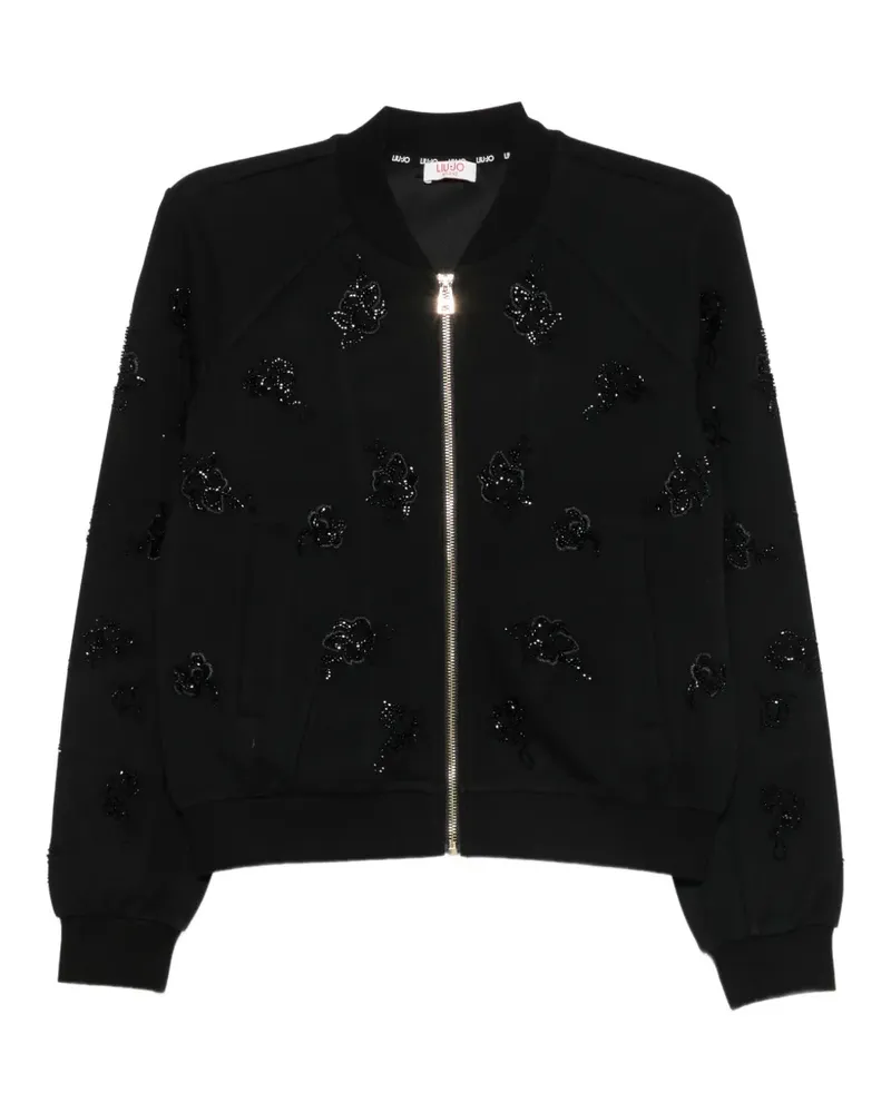 Liu Jo Sweatshirt mit Perlen - Schwarz Schwarz