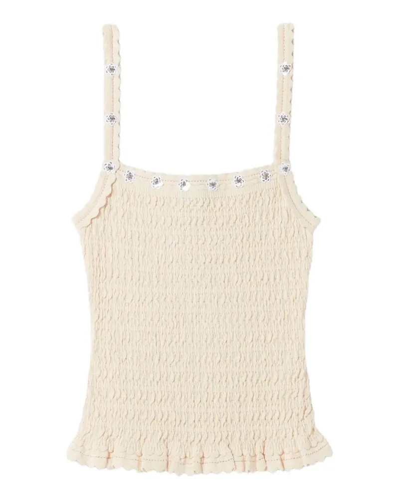 Claudie Pierlot Tanktop mit Blumenapplikation - Nude Nude