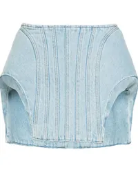 Thierry Mugler Mini Jeansrock Blau