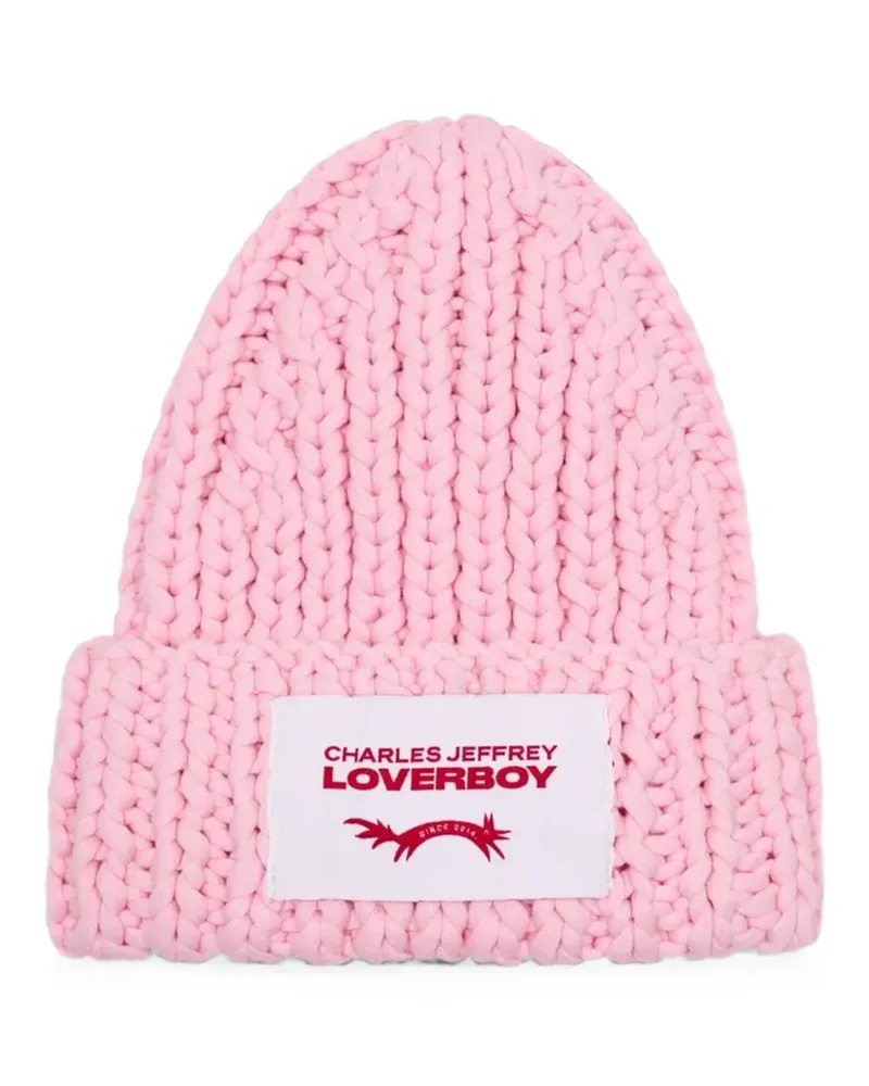 Charles Jeffrey Loverboy Chubby chunky-knit beanie hat - Rosa Rosa