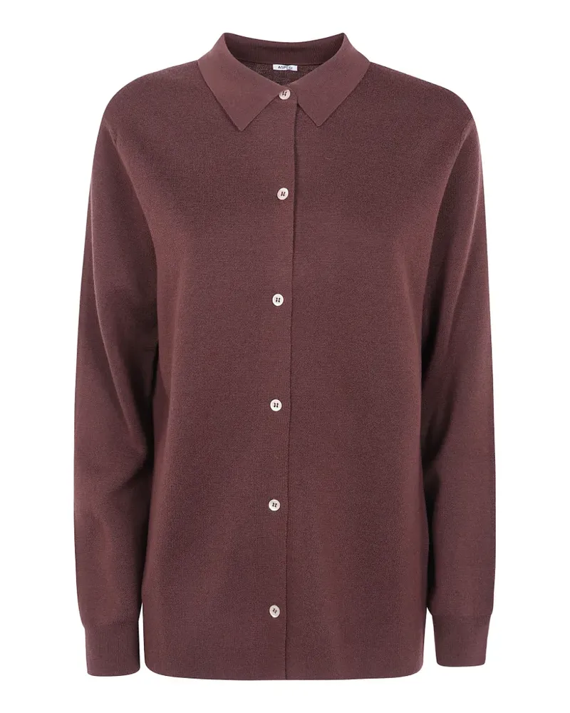 ASPESI button-up collared cardigan - Braun Braun