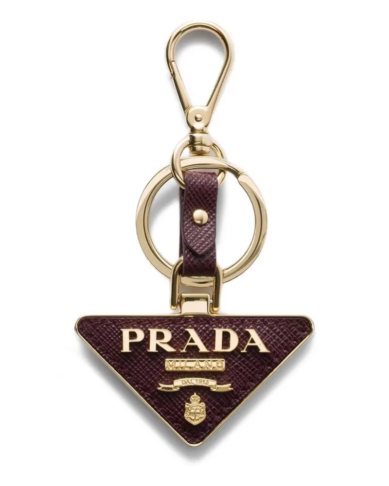 Prada Schlüsselanhänger aus Saffiano-Leder - Rot Rot