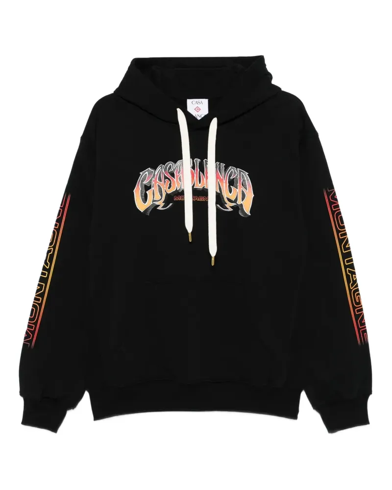 Casablanca Paris Hoodie mit Logo - Schwarz Schwarz