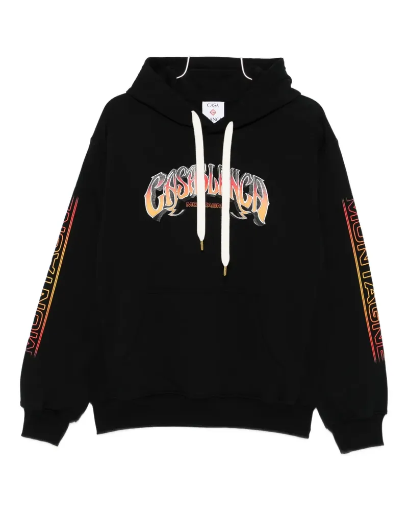 Casablanca Paris Hoodie mit Logo - Schwarz Schwarz
