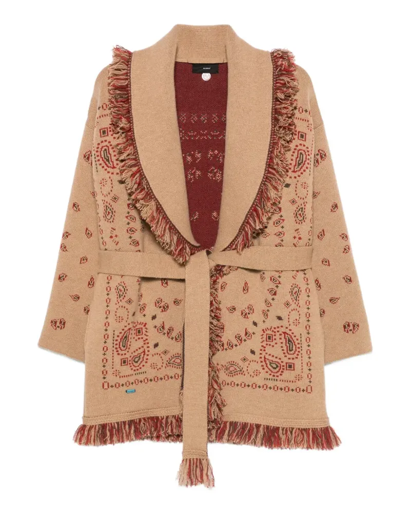 Alanui Cardigan mit Bandana-Print - Nude Nude