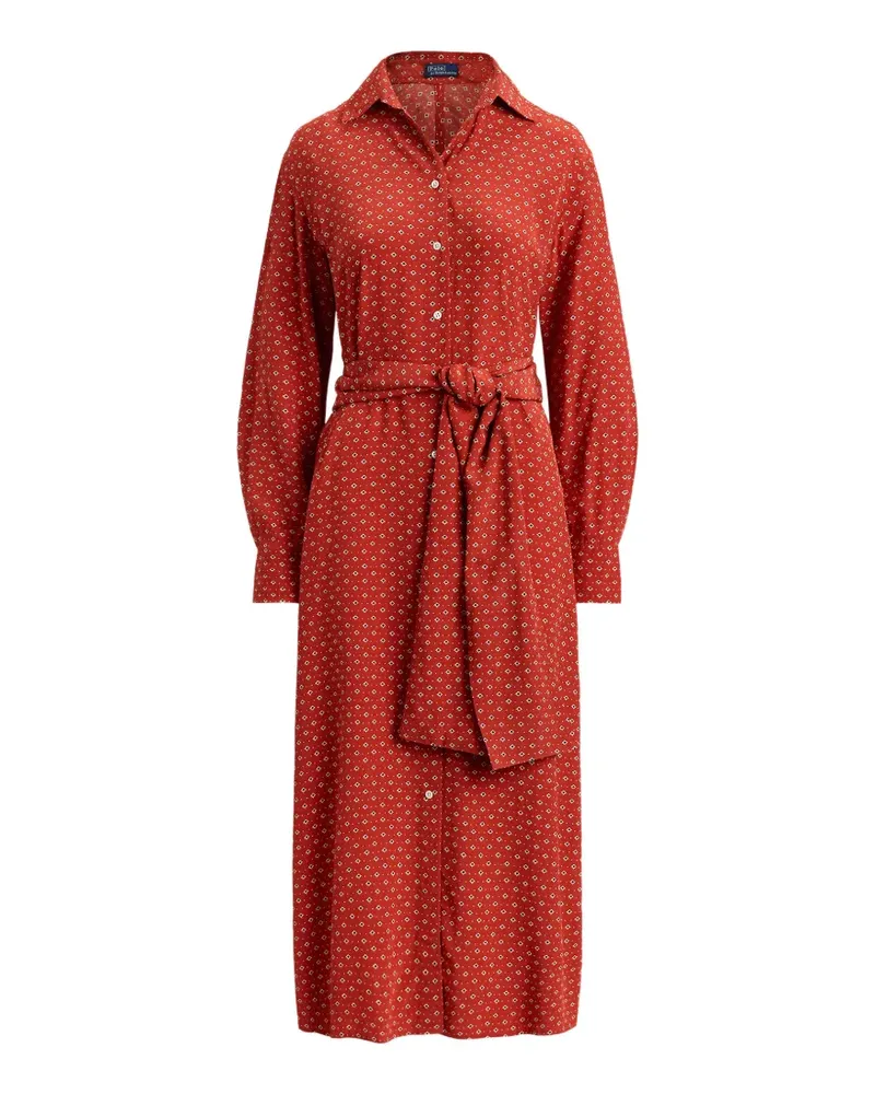 Ralph Lauren Hemdkleid mit geometrischem Print - Rot Rot