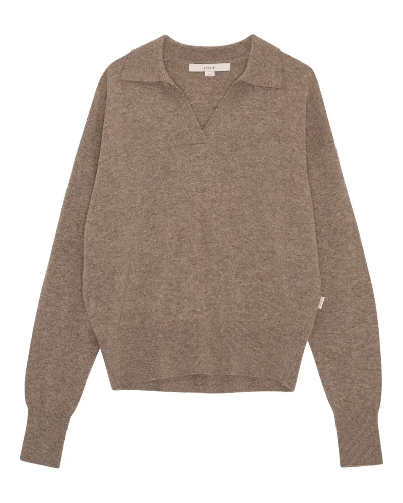 REMAIN Pullover mit Polokragen - Braun Braun