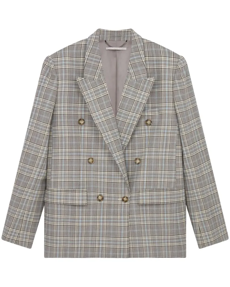 Stella McCartney Sakko mit Karomuster - Grau Grau