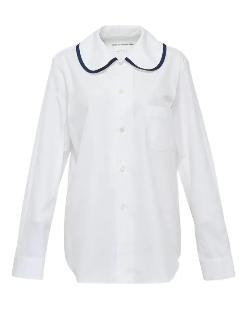 Comme des Garçons Hemd mit Bubikragen - Weiß Weiß