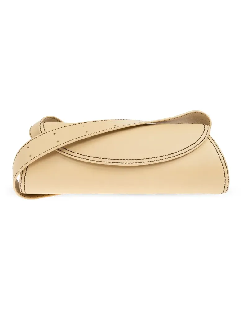 Jil Sander Schultertasche aus Leder - Nude Nude