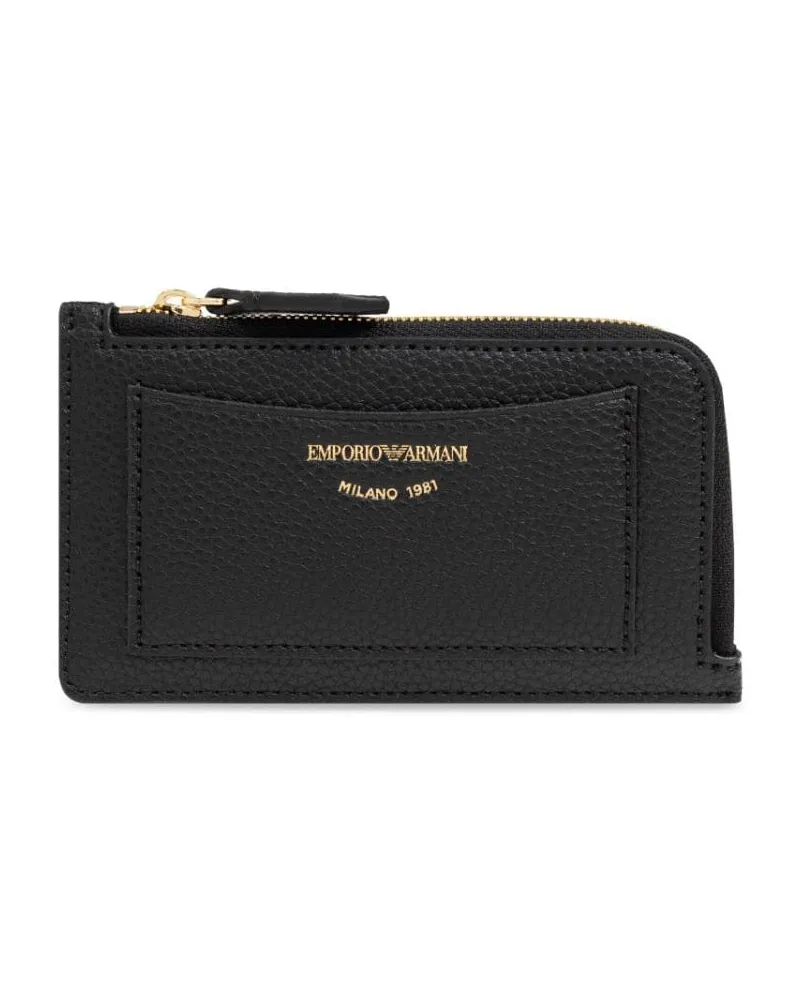 Emporio Armani Portemonnaie mit Logo-Prägung - Schwarz Schwarz