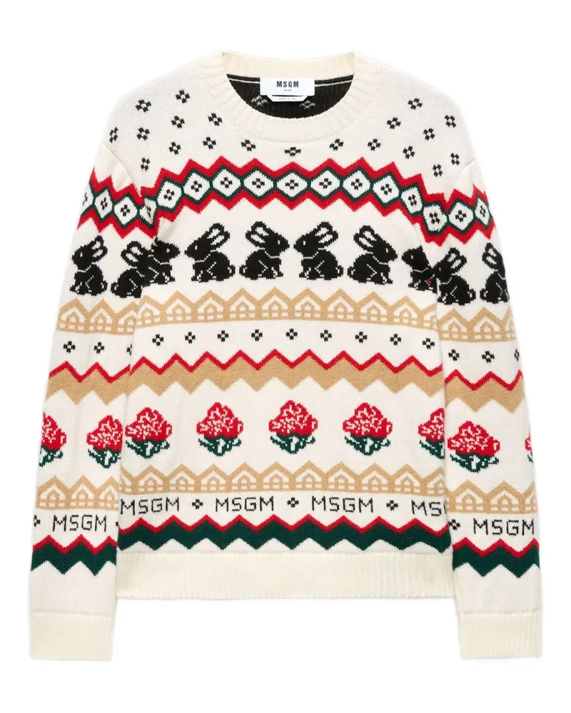 MSGM Sweatshirt aus Wollgemisch - Nude Nude