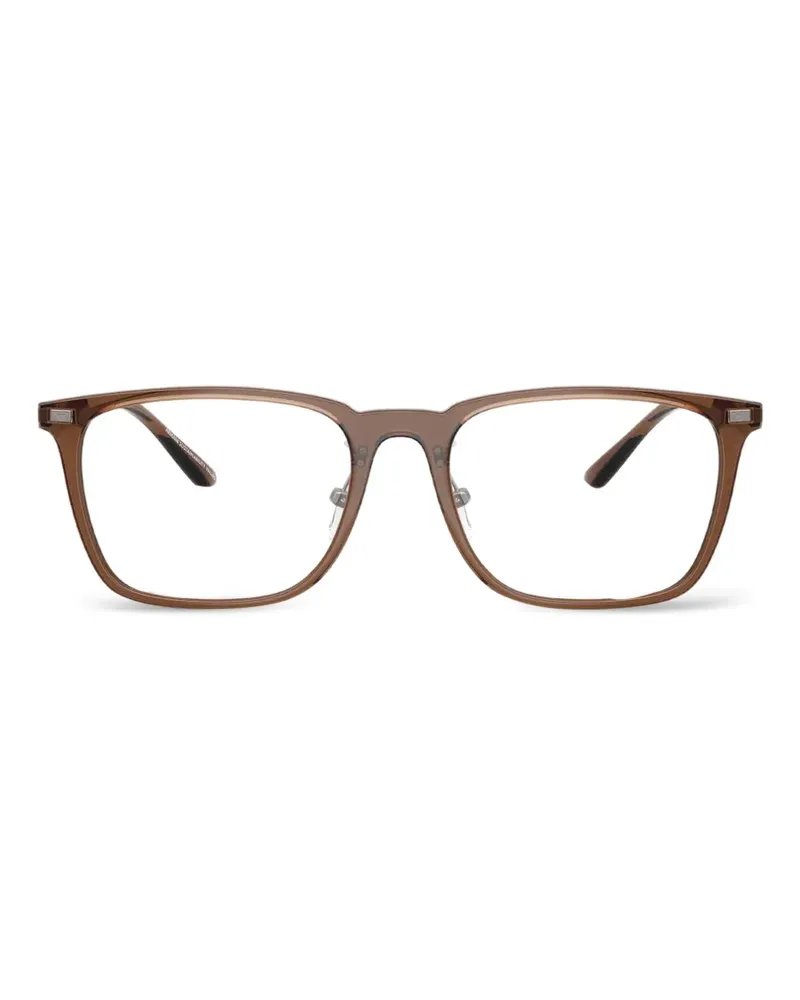 Emporio Armani Brille mit eckigem Gestell - Braun Braun
