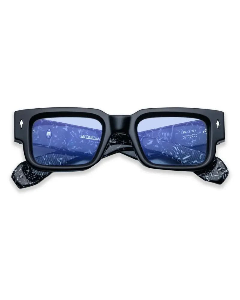 Jacques Marie Mage Sonnenbrille mit eckigem Gestell - Schwarz Schwarz