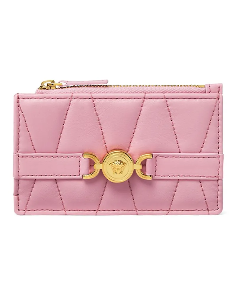 Versace Gestepptes Medusa '95 Kartenetui mit Reißverschluss - Rosa Rosa