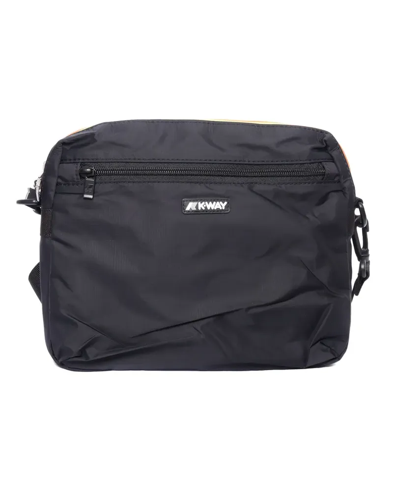 K-Way Kuriertasche mit Reißverschluss - Schwarz Schwarz