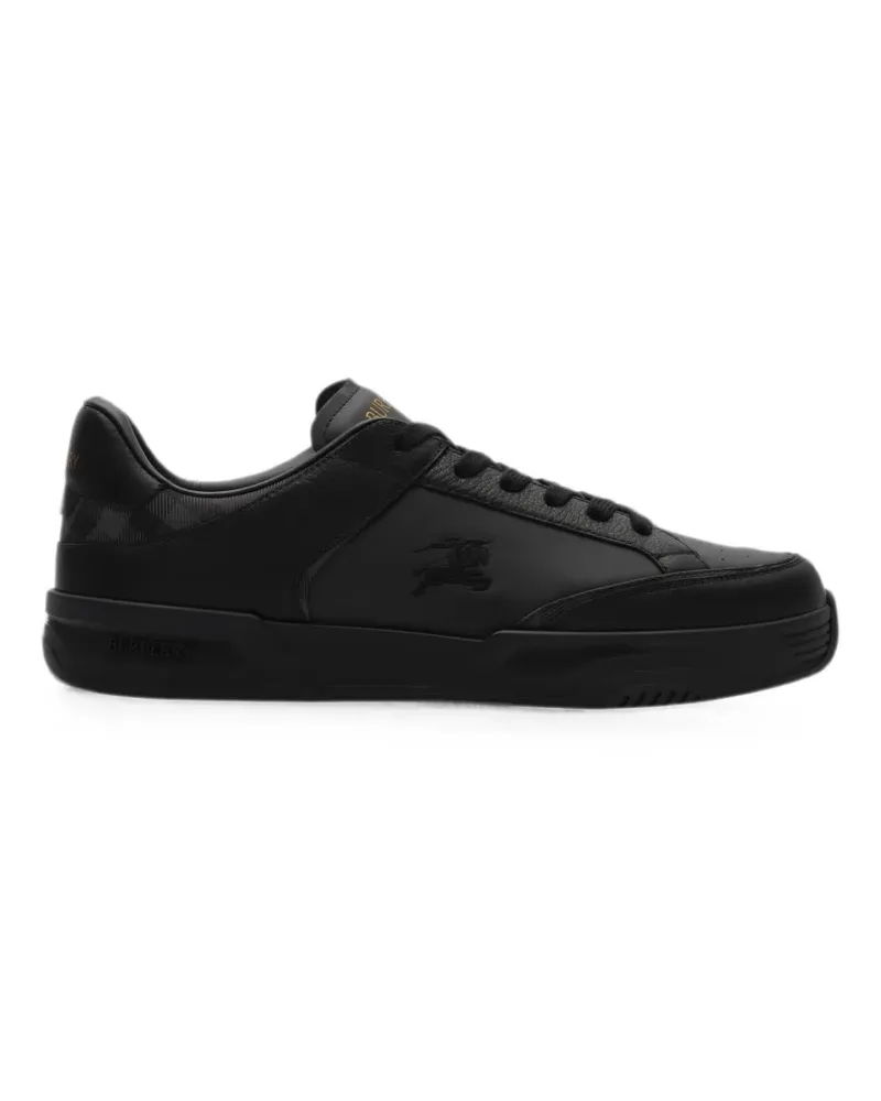 Burberry Harrow Leder-Sneakers - Schwarz Schwarz