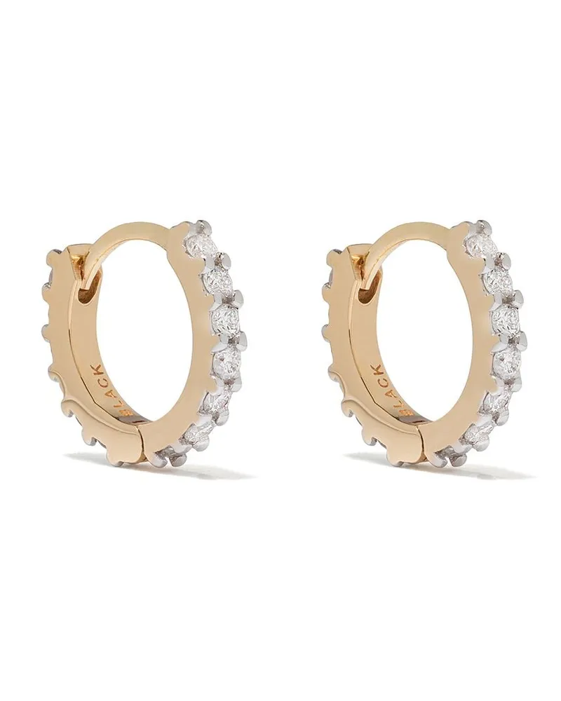 Maria Black 14kt Gelbgoldcreolen mit Diamanten Gold