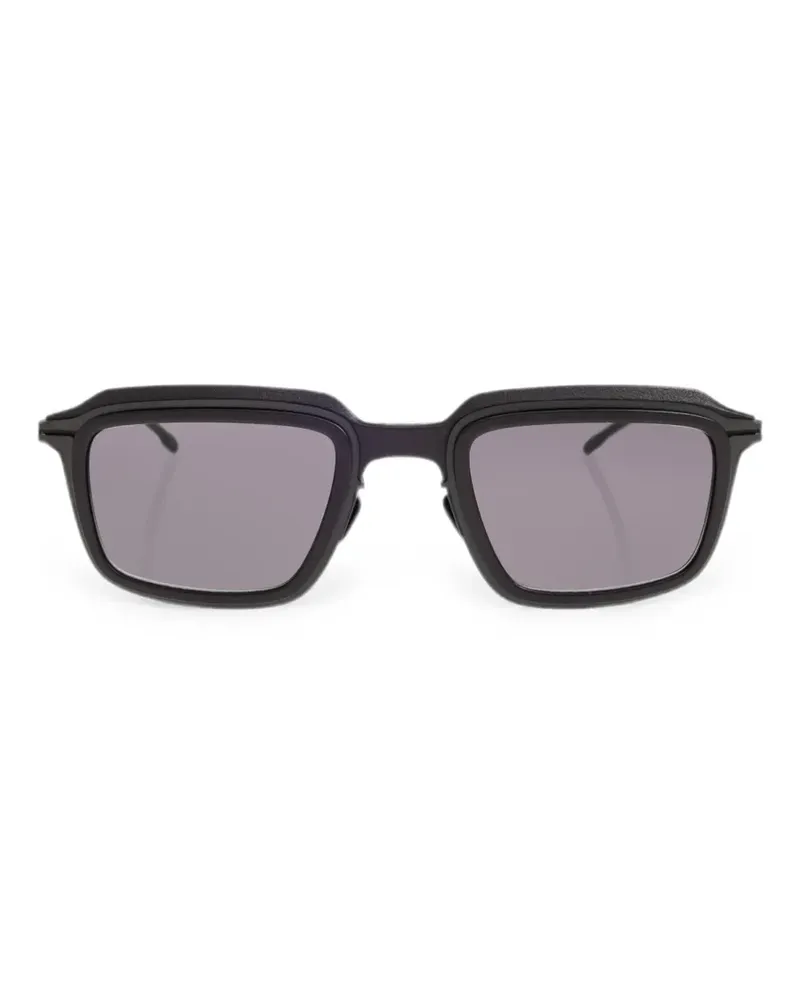Mykita Drift MH6 Sonnenbrille mit eckigem Gestell - Schwarz Schwarz