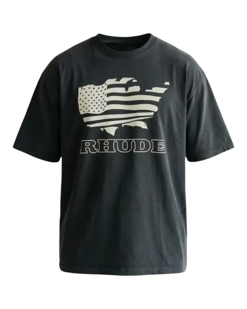 RHUDE Banner T-shirt - Schwarz Schwarz