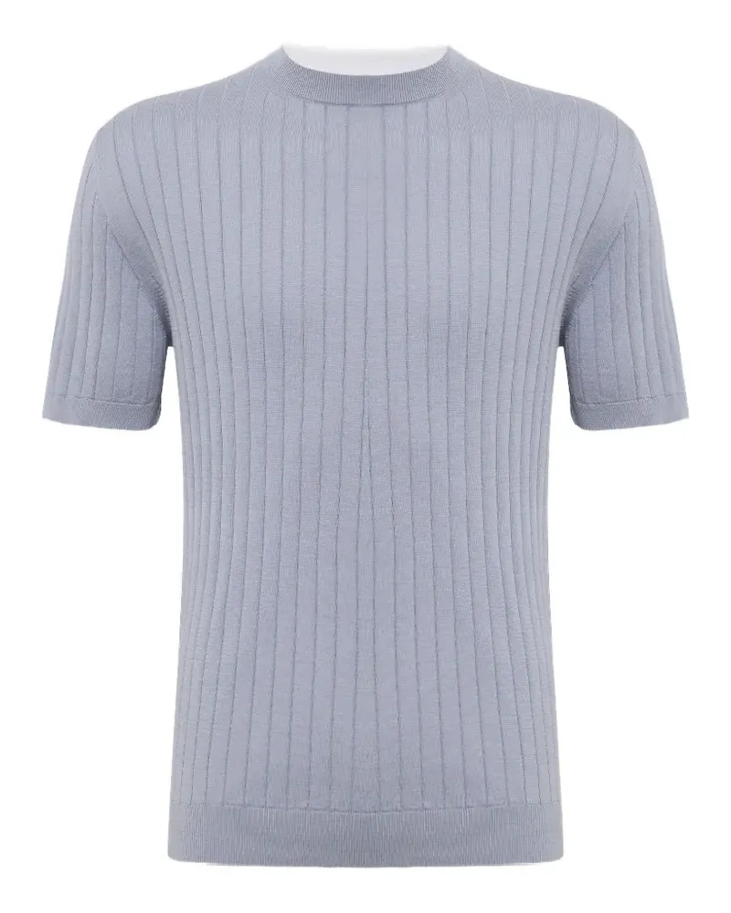 Eleventy Kurzärmeliger Pullover - Blau Blau