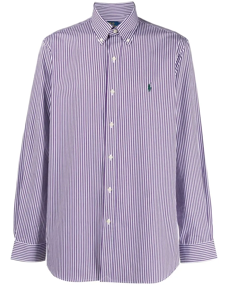 Ralph Lauren Gestreiftes Button-down-Hemd Violett