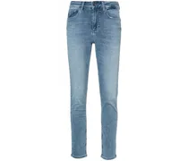 Cropped-Skinny-Jeans mit hohem Bund